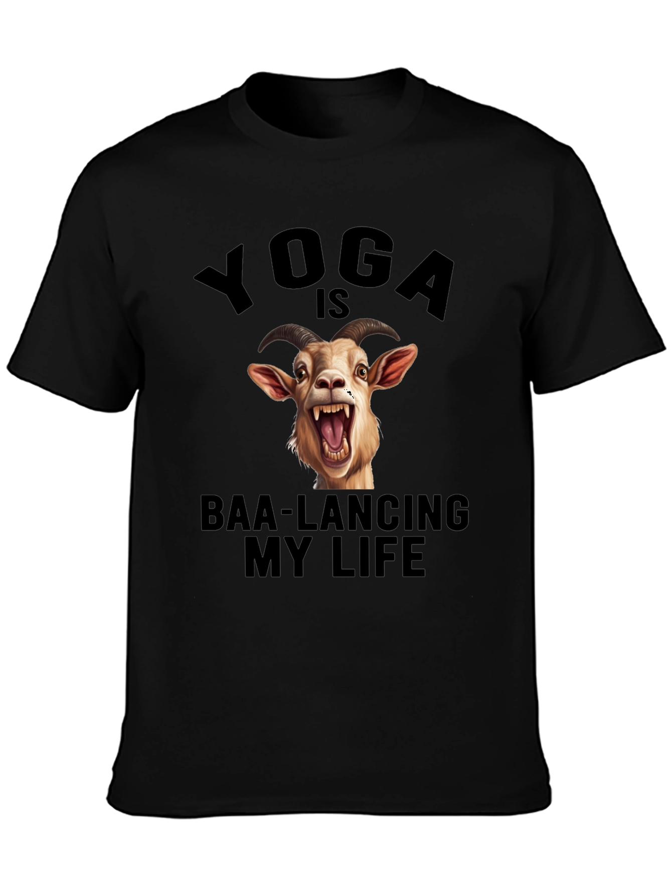 Yoga Goat T-Shirt - Baa-lancing My Life Graphic Tee