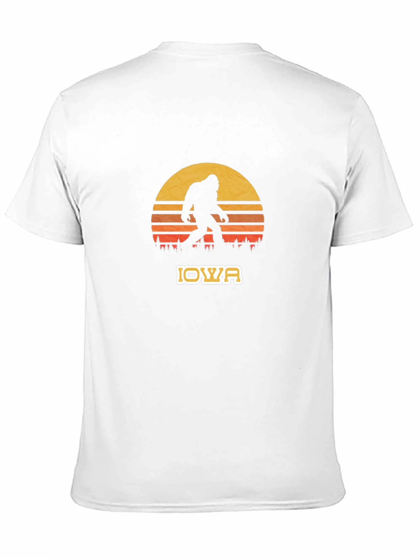 Iowa Bigfoot Sunset Graphic Tee - Black