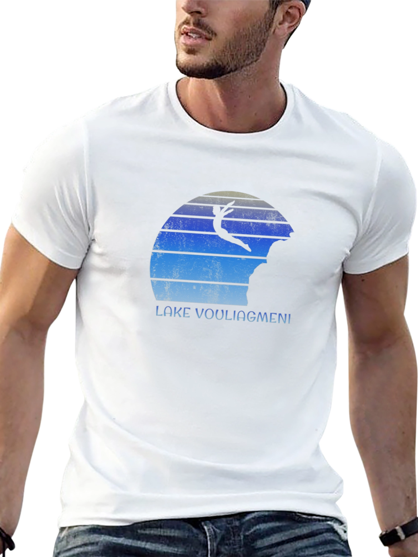 Lake Vouliagmeni Diver Black T-Shirt