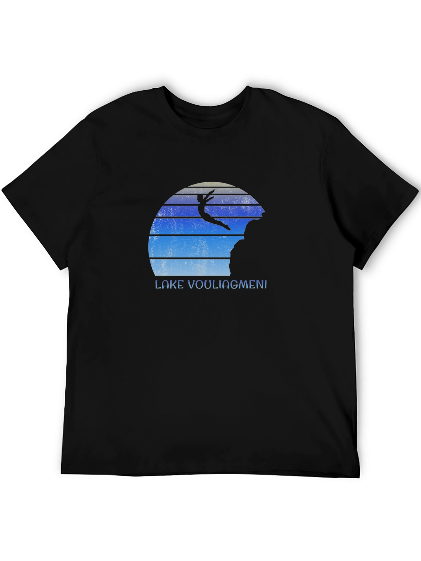 Lake Vouliagmeni Diver Black T-Shirt