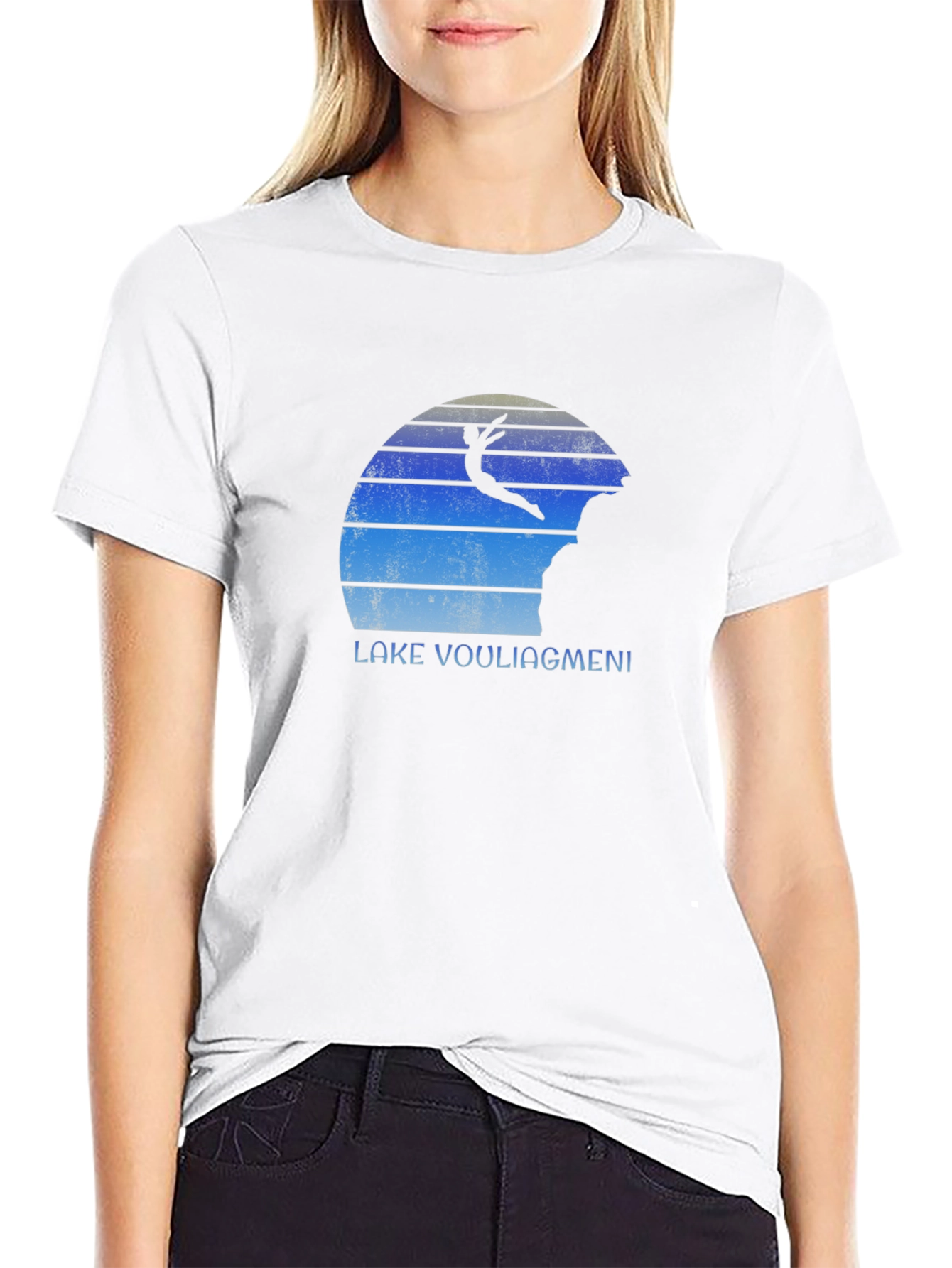 Lake Vouliagmeni Diver Black T-Shirt
