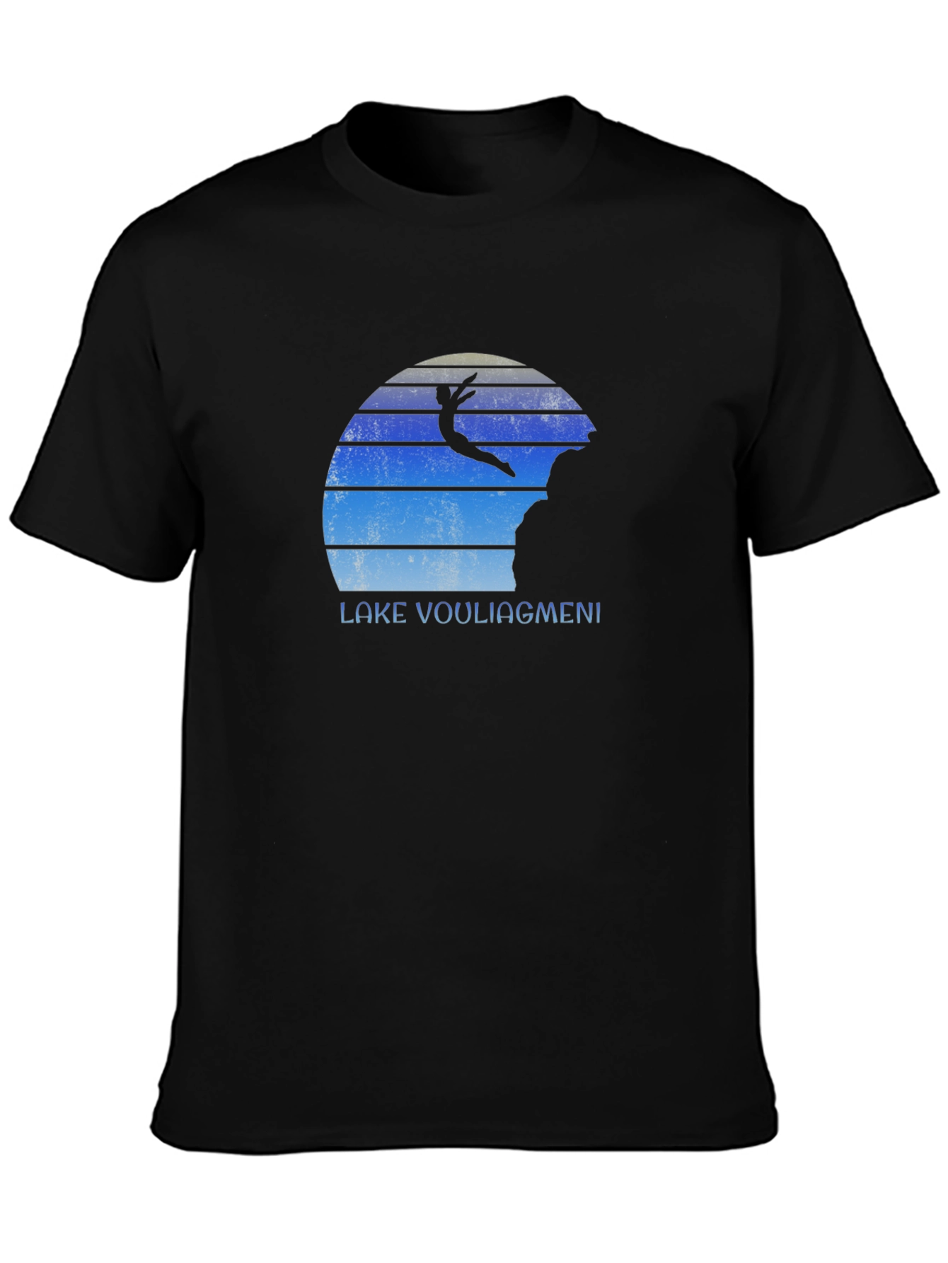 Lake Vouliagmeni Diver Black T-Shirt