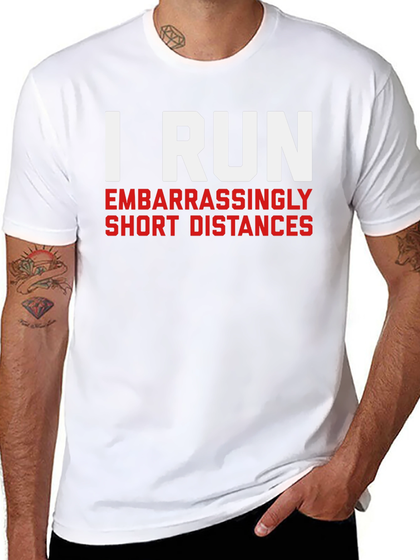 I Run Embarrassingly Short Distances Tee