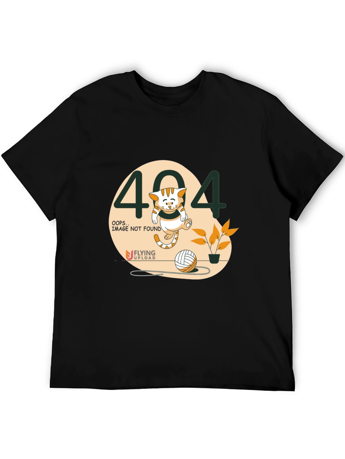 Error 404 Cat Graphic Tee - Novelty Shirt