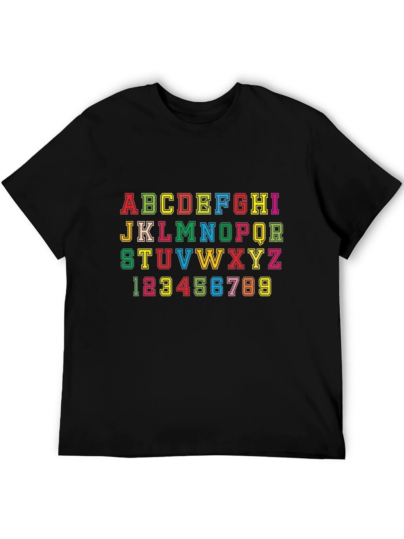 Alphabet & Numbers Graphic Tee - Fun Design!