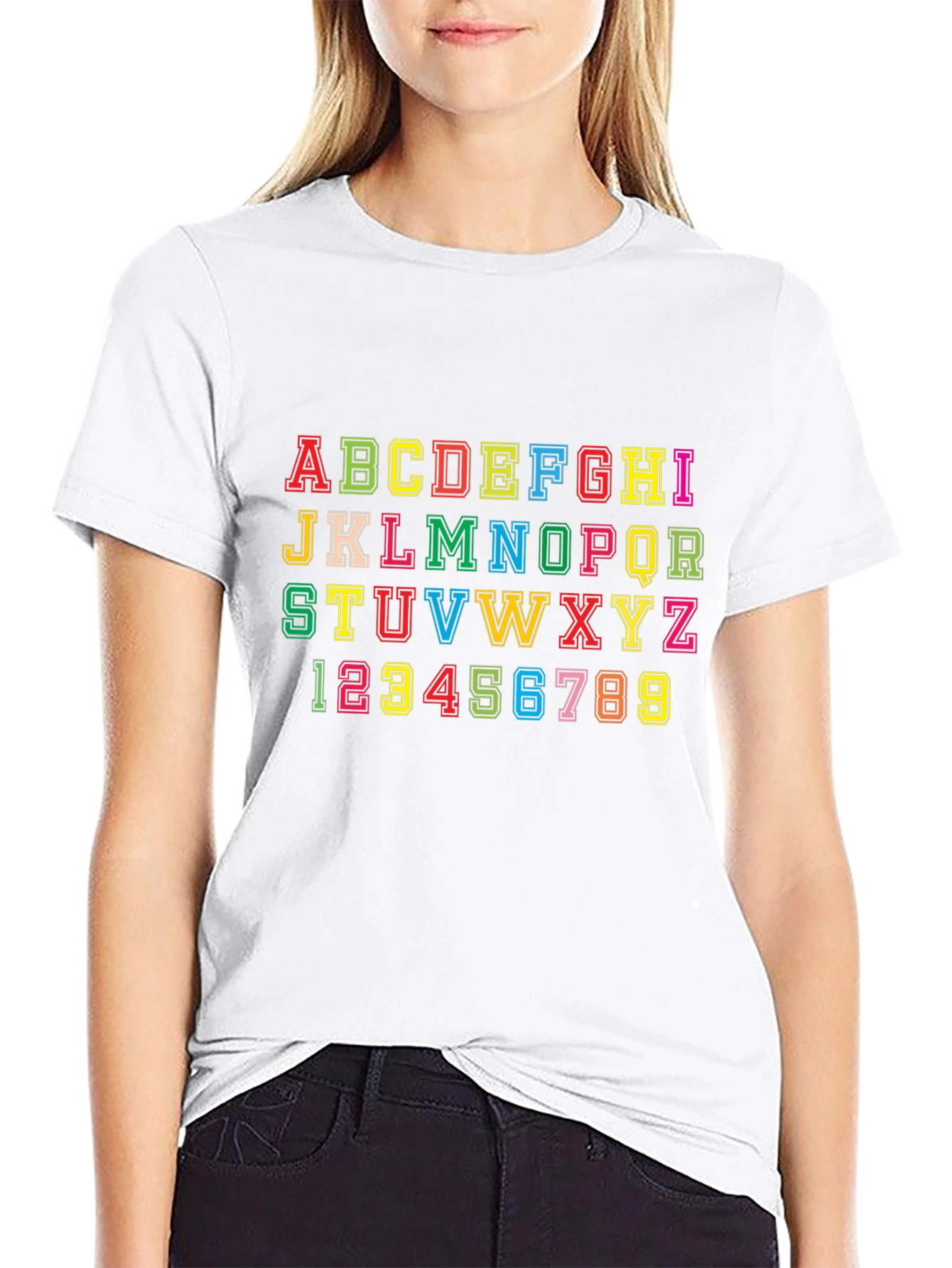 Alphabet & Numbers Graphic Tee - Fun Design!