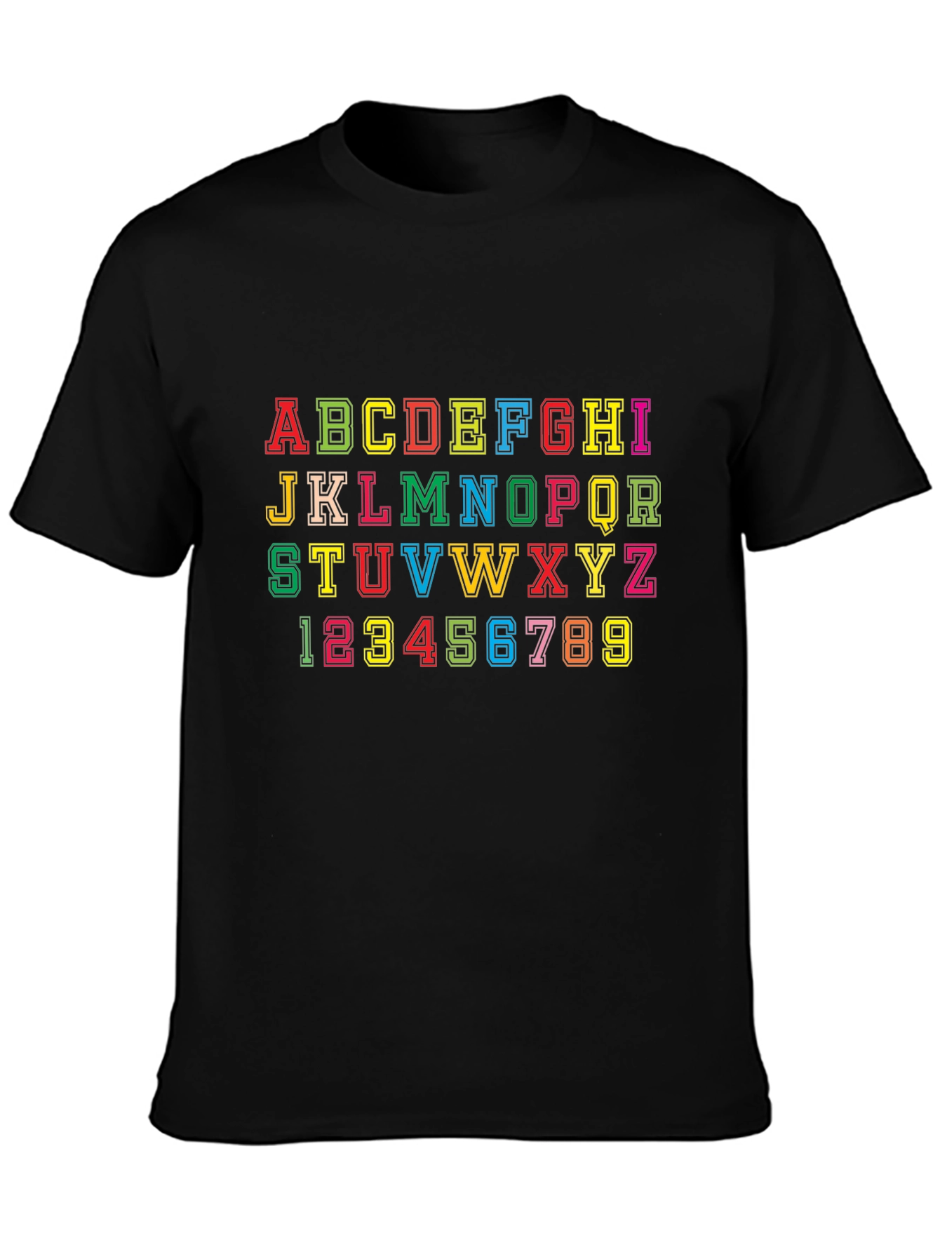 Alphabet & Numbers Graphic Tee - Fun Design!