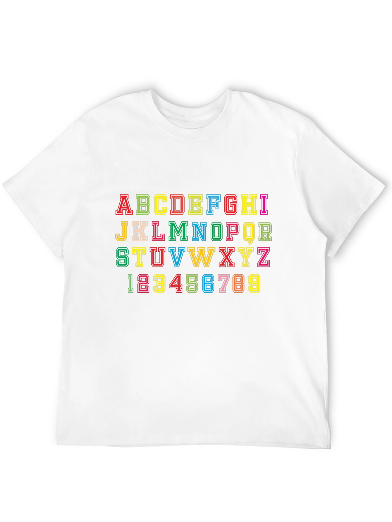 Alphabet & Numbers Graphic Tee - Fun Design!