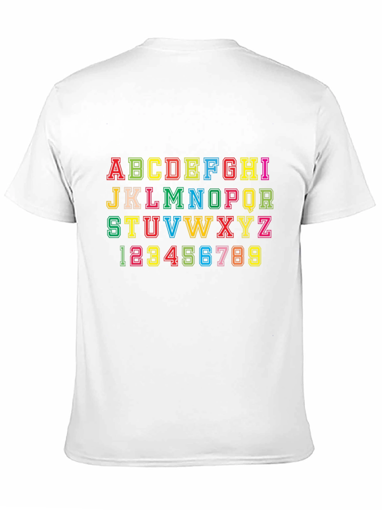 Alphabet & Numbers Graphic Tee - Fun Design!