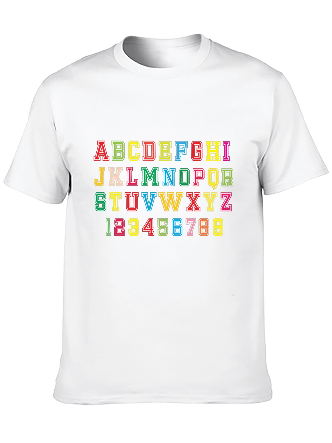Alphabet & Numbers Graphic Tee - Fun Design!
