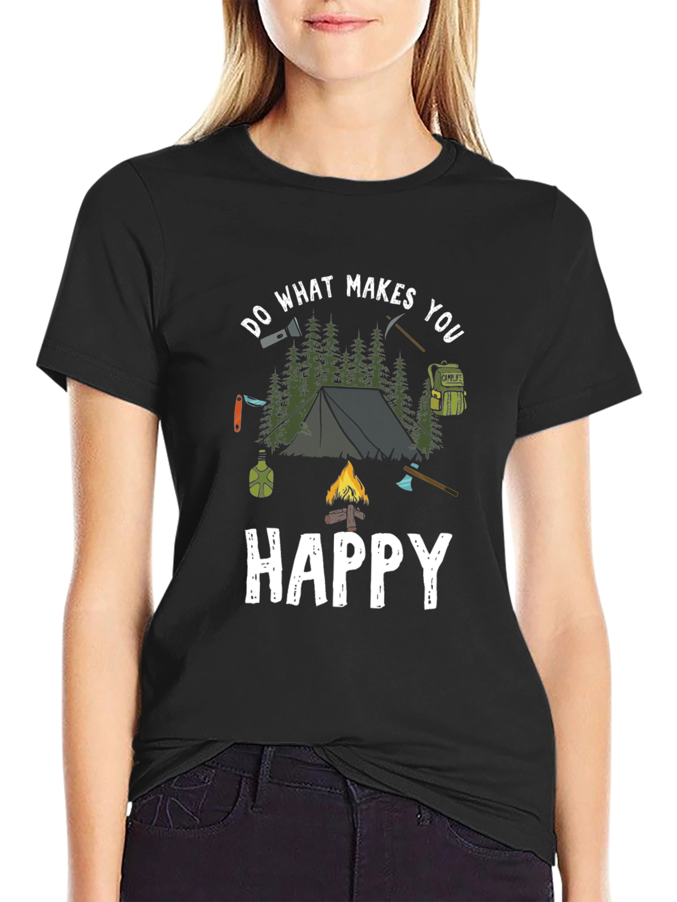 Camping Adventure T-Shirt: Do What Makes You Happy
