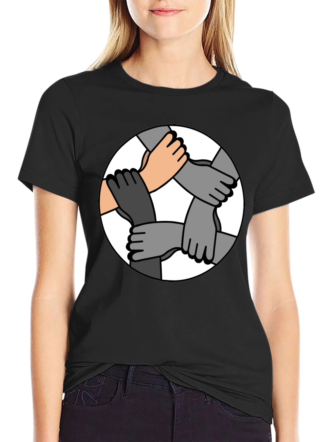 Unity Hands Graphic T-Shirt - Symbol of Togetherness