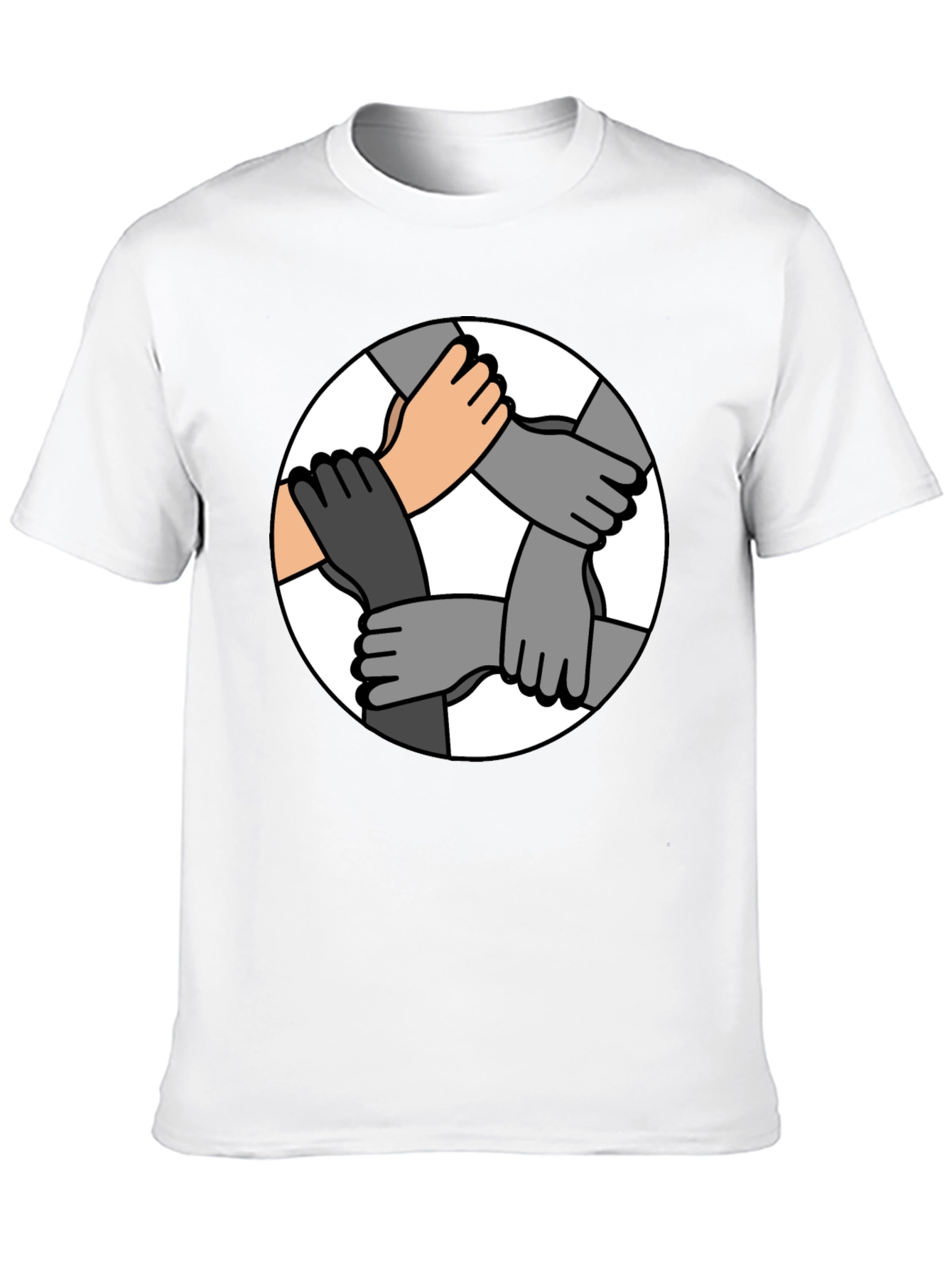 Unity Hands Graphic T-Shirt - Symbol of Togetherness
