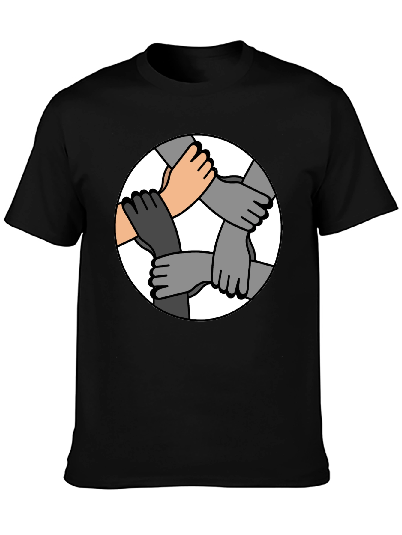 Unity Hands Graphic T-Shirt - Symbol of Togetherness