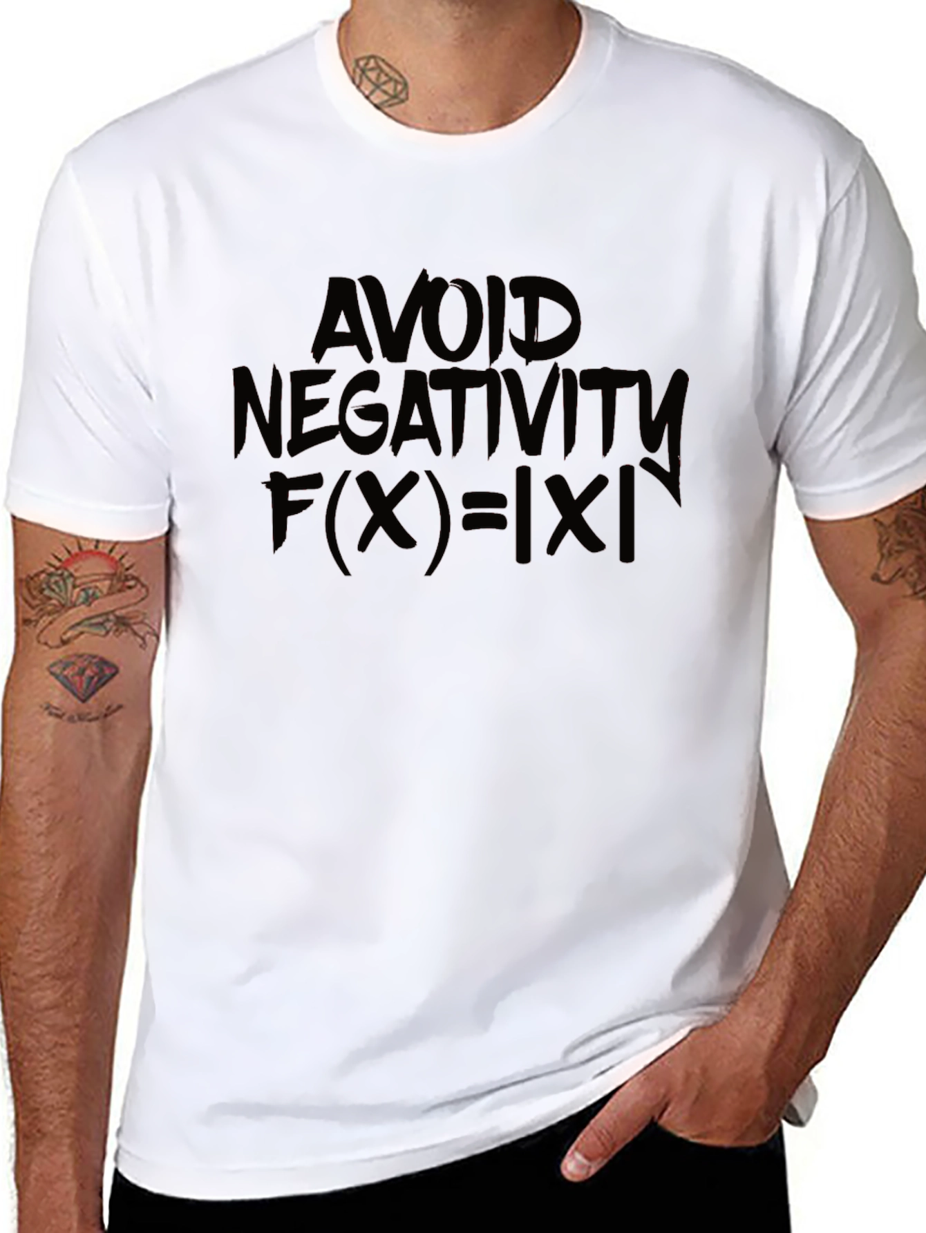Avoid Negativity T-Shirt - Absolute Value Math Fun