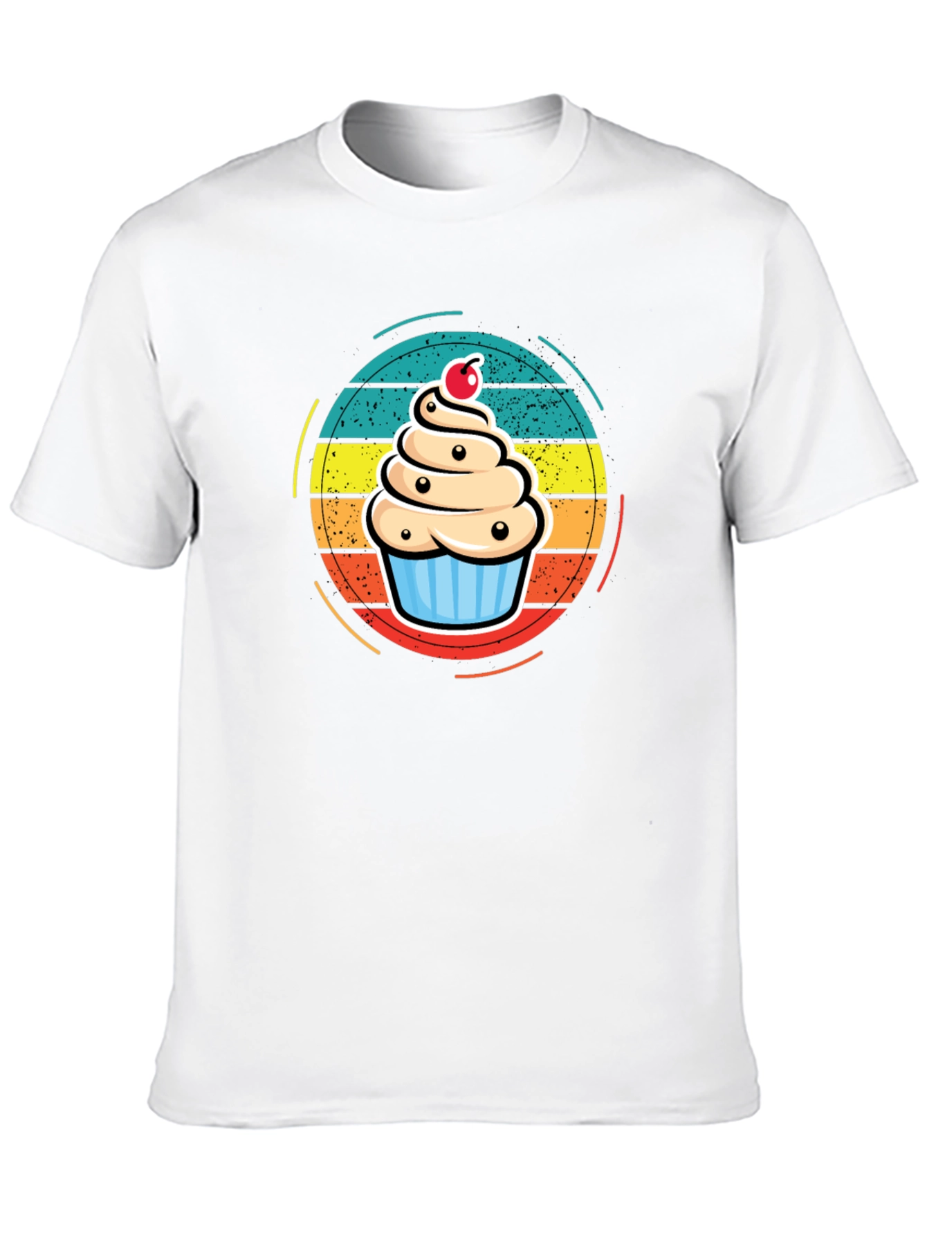 Cupcake T-Shirt - Retro Dessert Graphic Tee