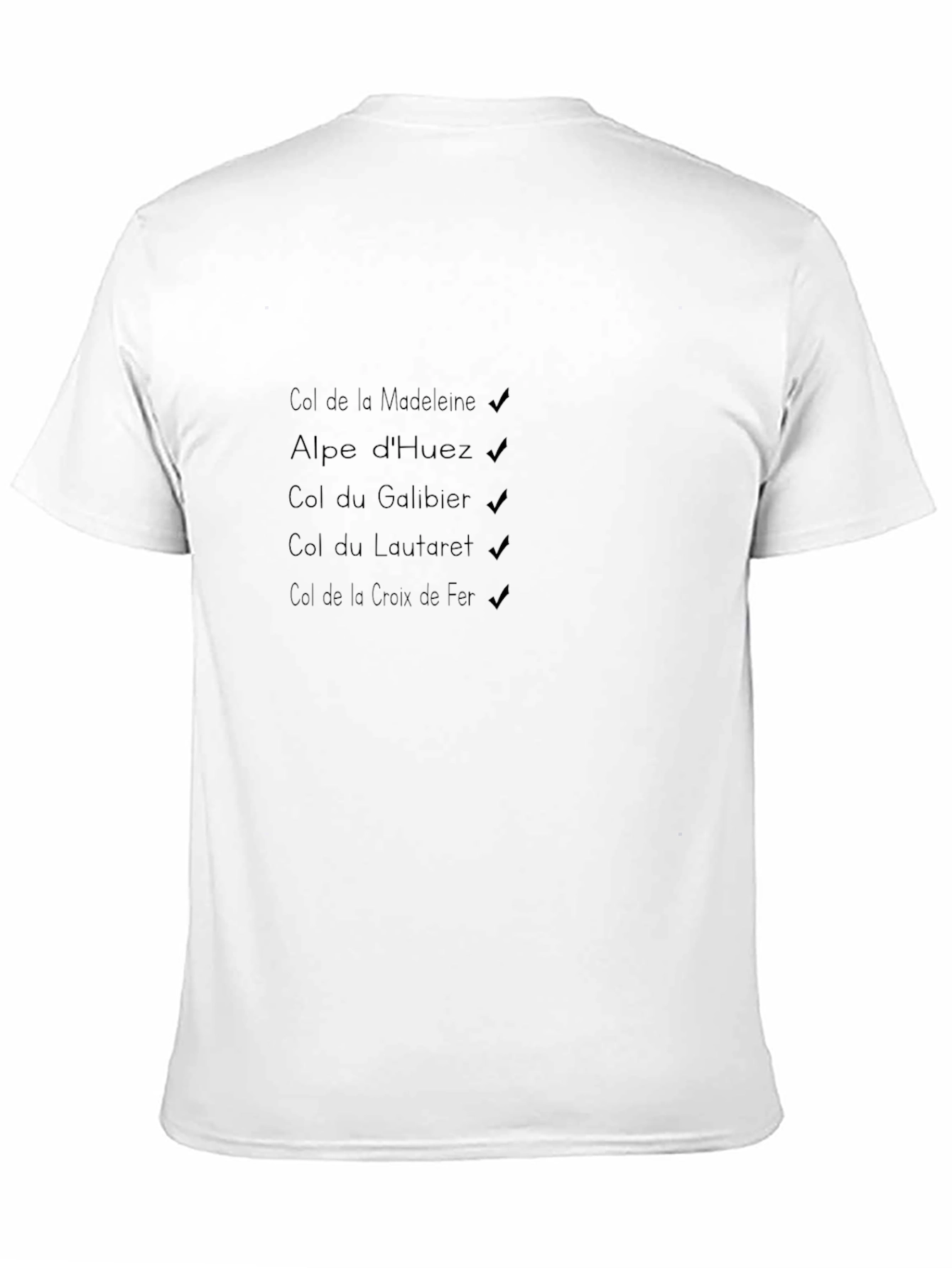 Black Cycling Climbs T-Shirt