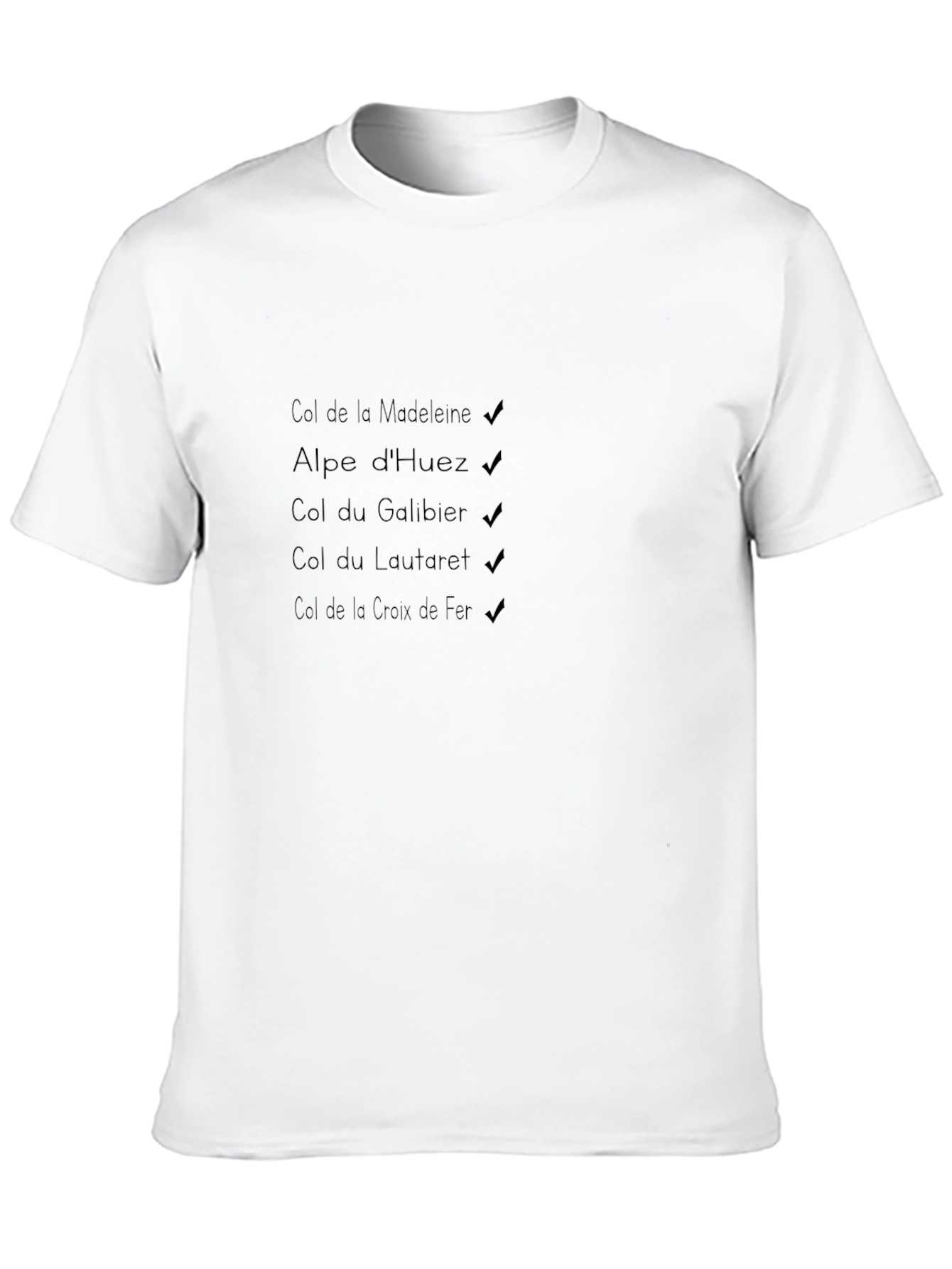 Black Cycling Climbs T-Shirt