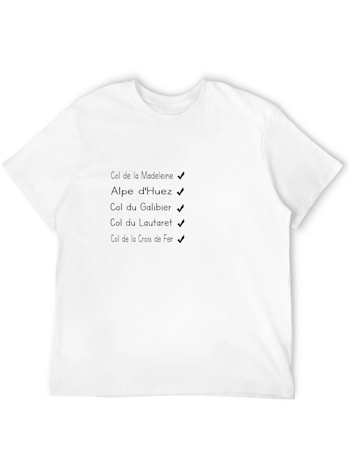 Black Cycling Climbs T-Shirt