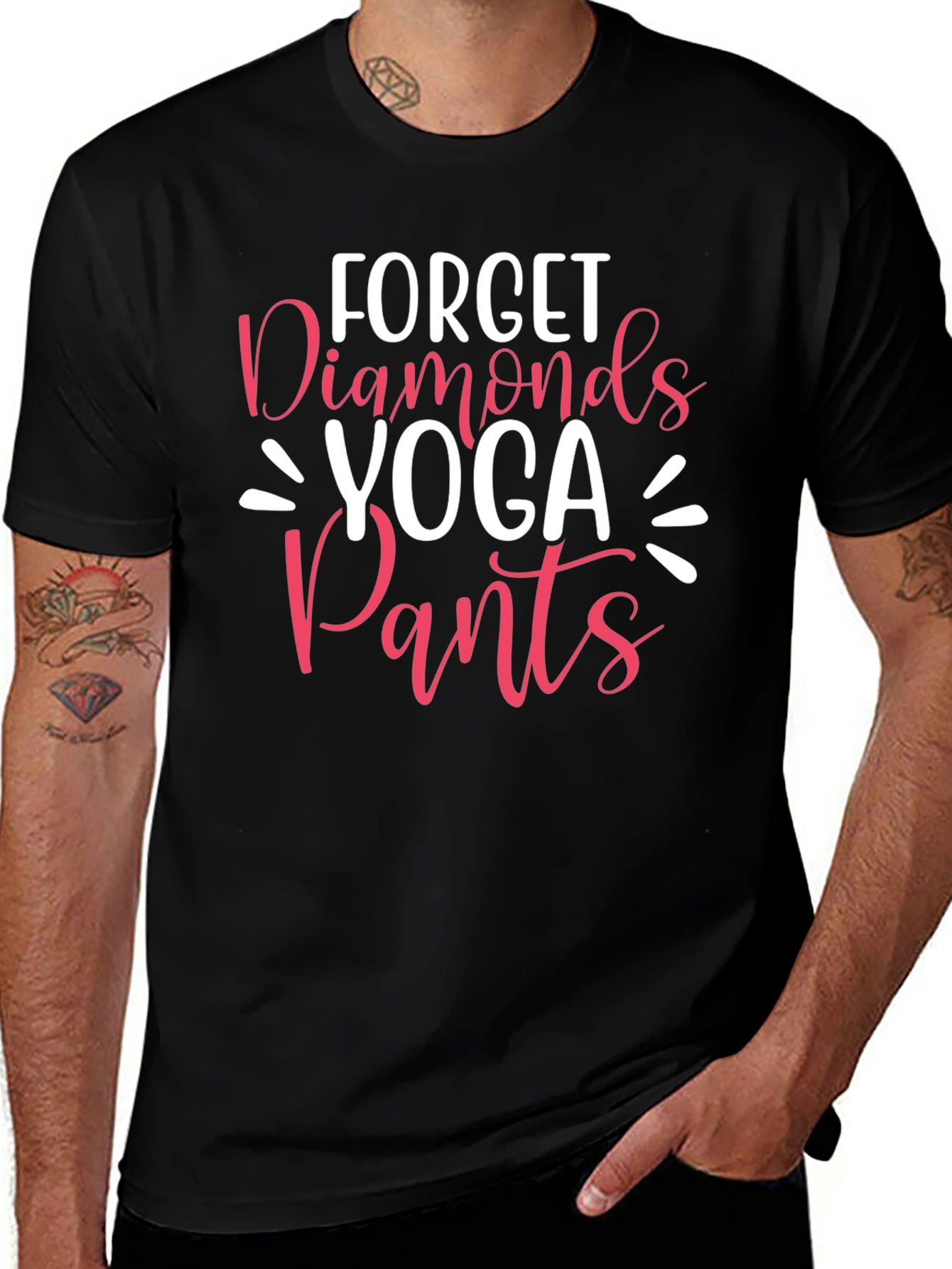 Forget Diamonds Yoga Pants Graphic T-Shirt