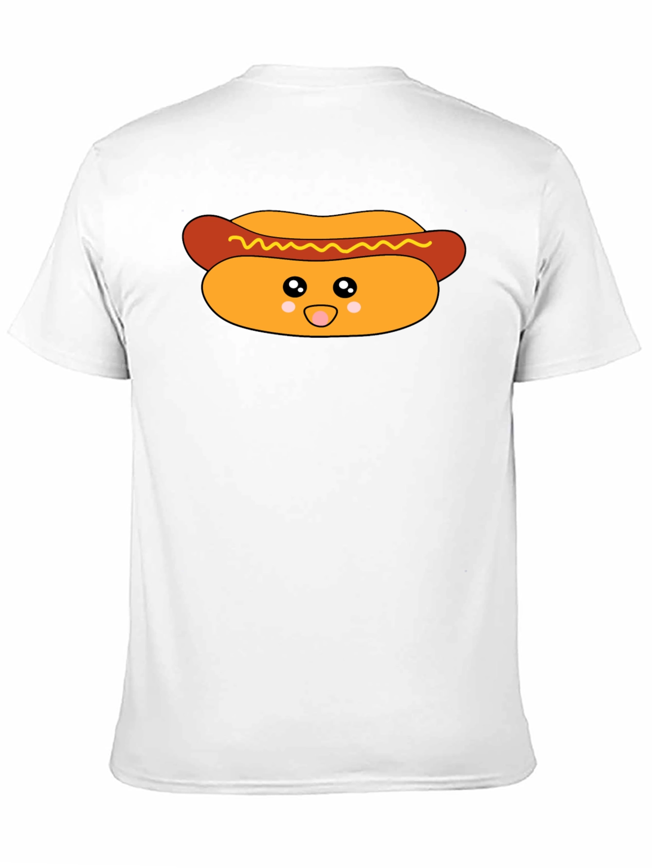 Cute Hot Dog Graphic T-Shirt - Black