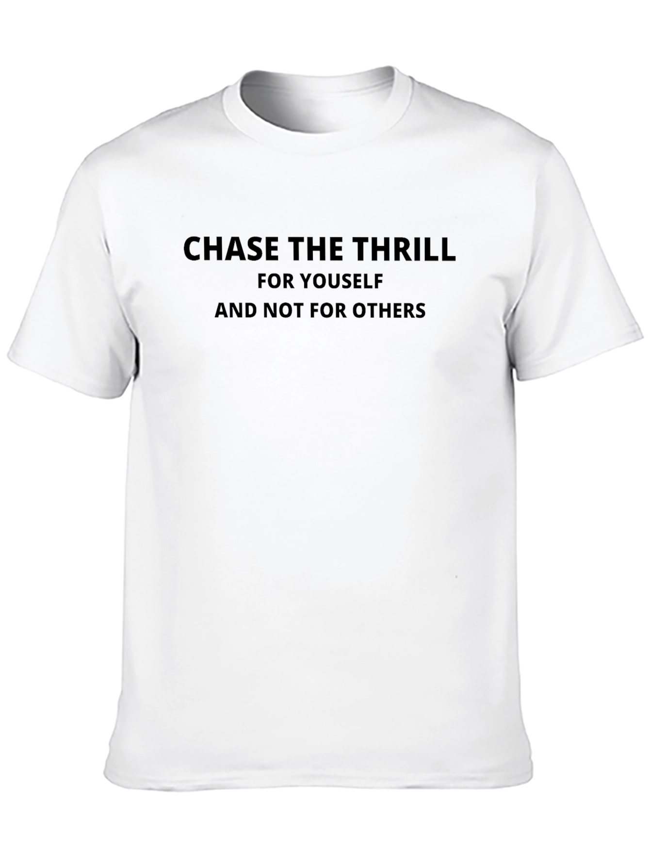 Chase the Thrill Graphic Tee - Black Cotton
