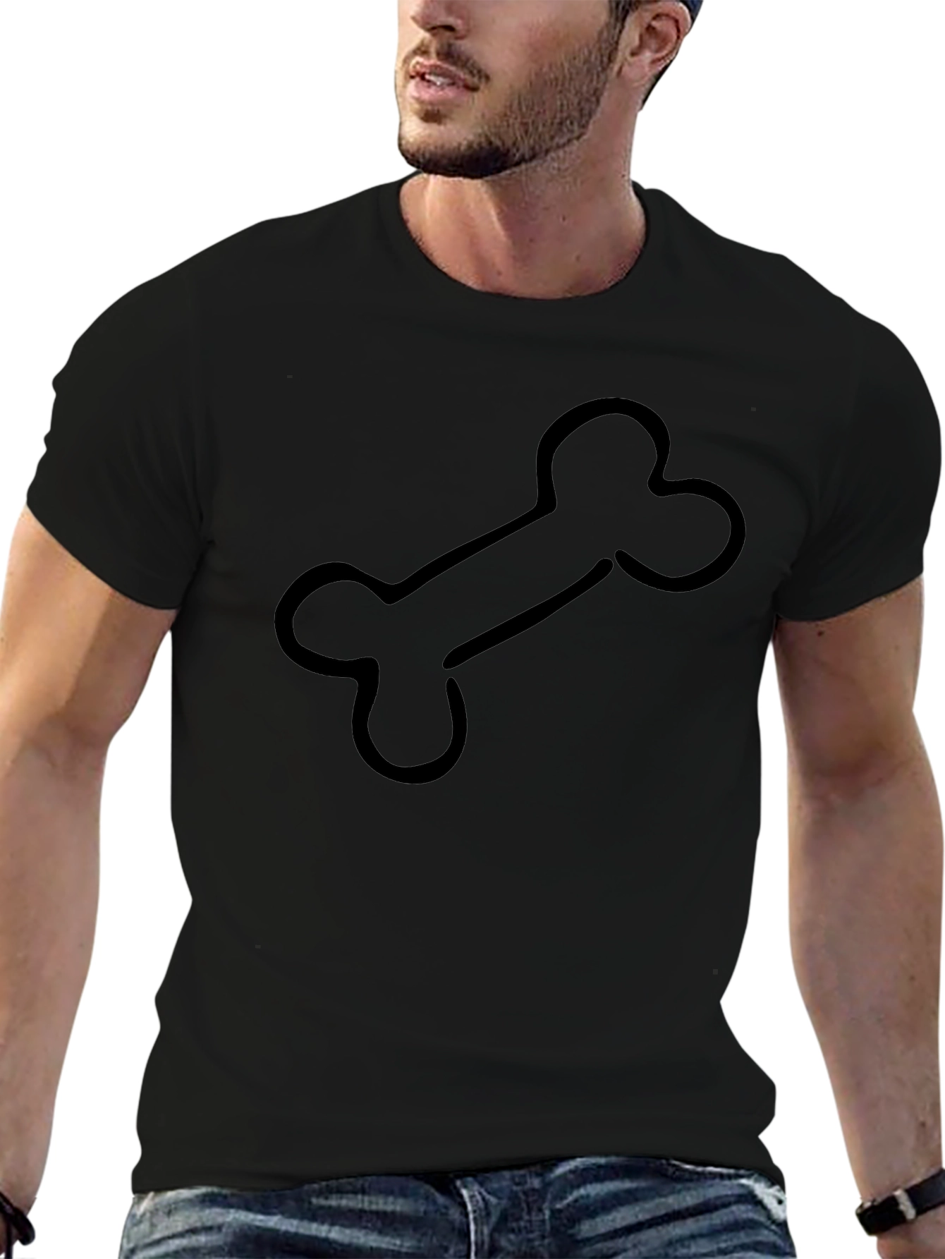 Bone Graphic Black T-Shirt - Casual Cool Style