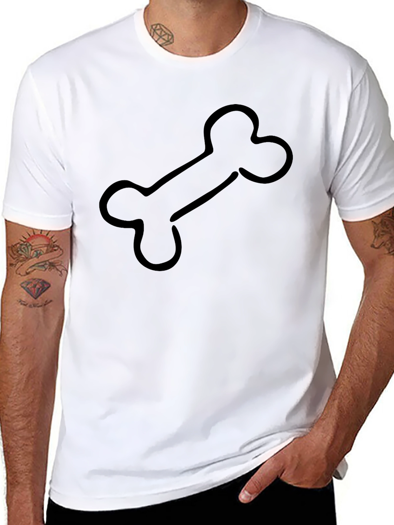 Bone Graphic Black T-Shirt - Casual Cool Style