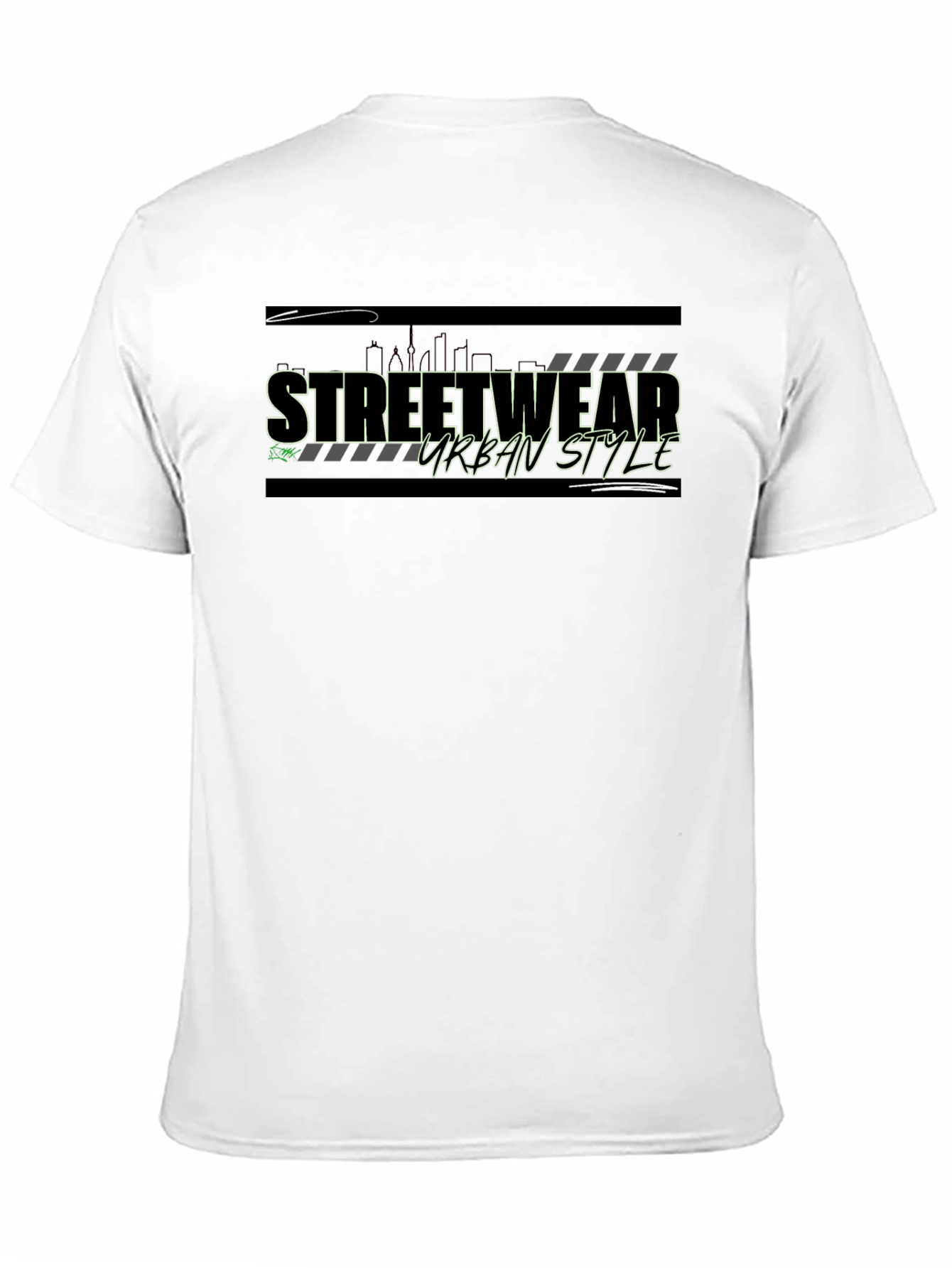 Streetwear Urban Style Graphic Tee - Black