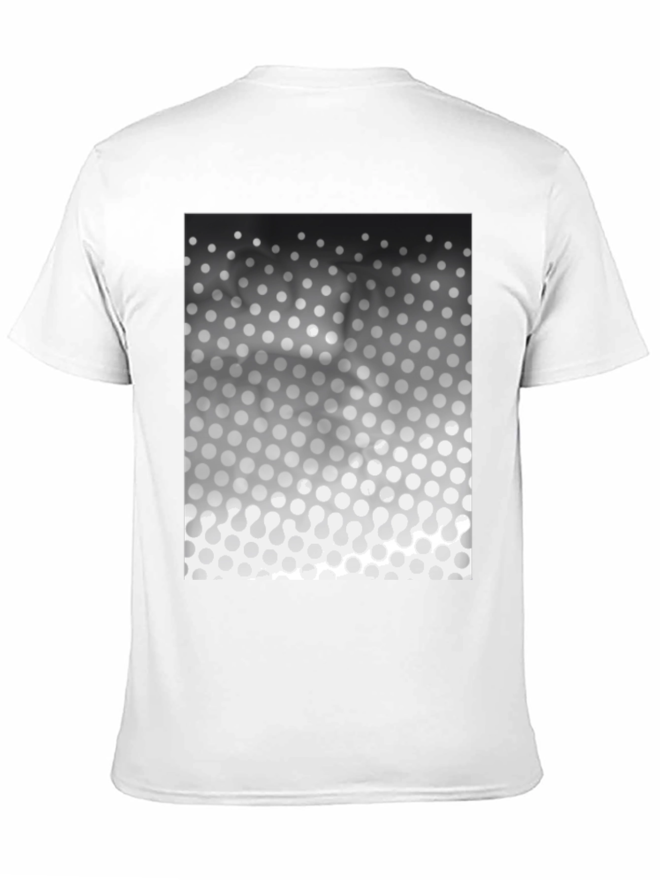 Modern Gradient Polka Dot Pattern Black T-Shirt