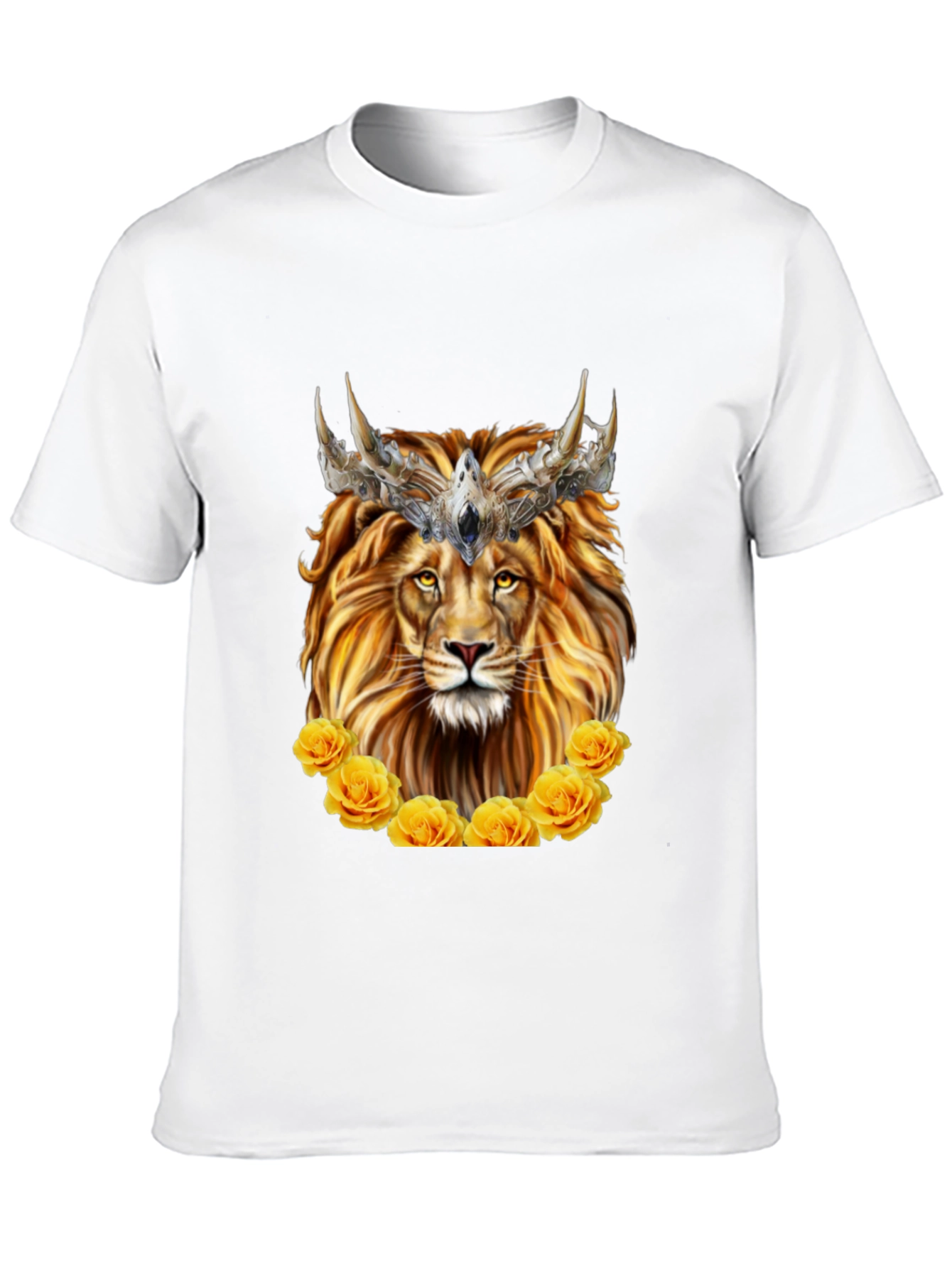 Lion King T-Shirt - Golden Roses & Crown