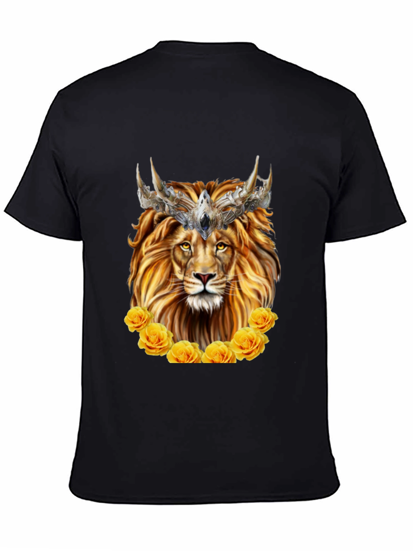 Lion King T-Shirt - Golden Roses & Crown