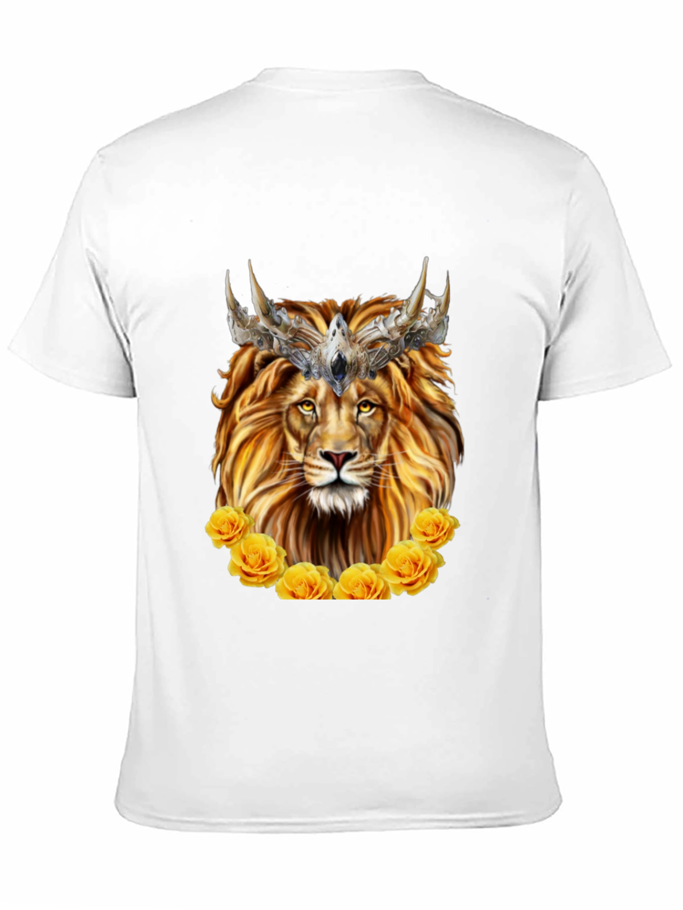 Lion King T-Shirt - Golden Roses & Crown