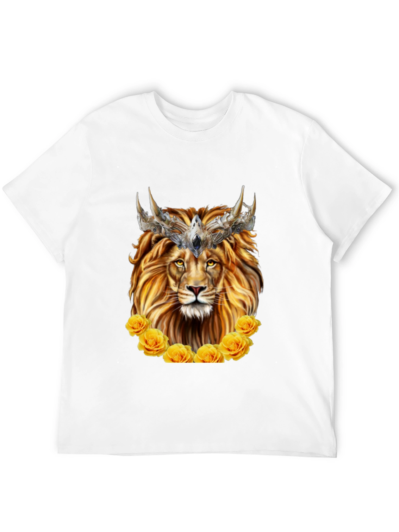 Lion King T-Shirt - Golden Roses & Crown