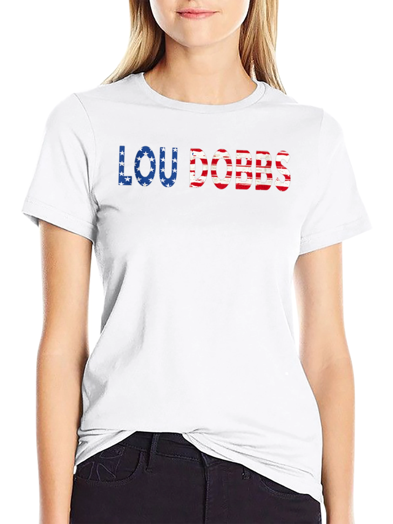 Lou Dobbs Patriotic USA Flag T-Shirt