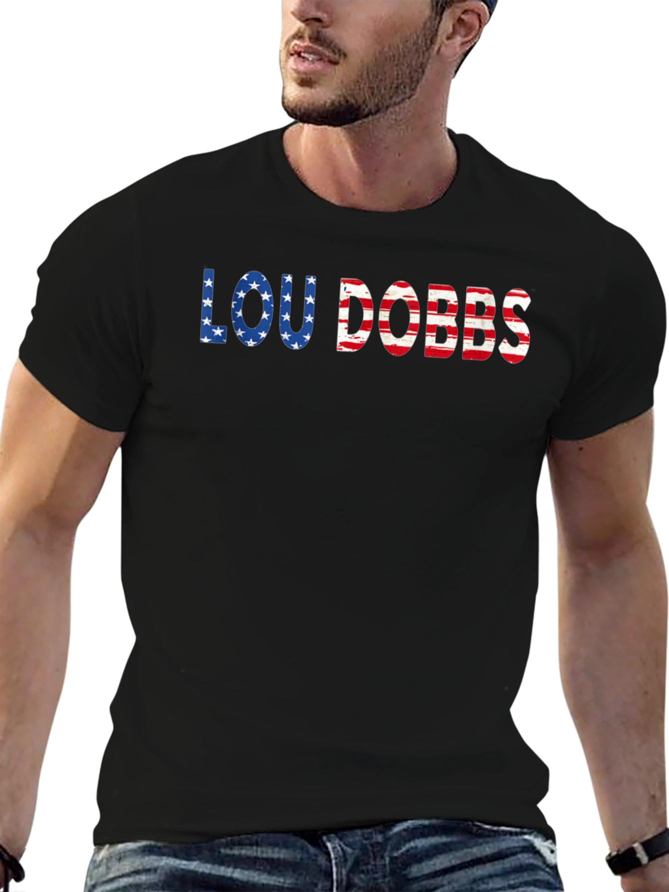 Lou Dobbs Patriotic USA Flag T-Shirt