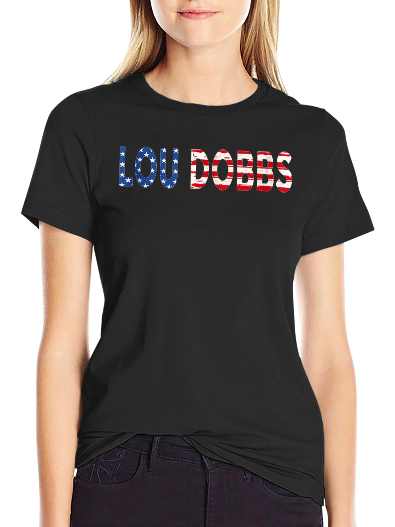 Lou Dobbs Patriotic USA Flag T-Shirt