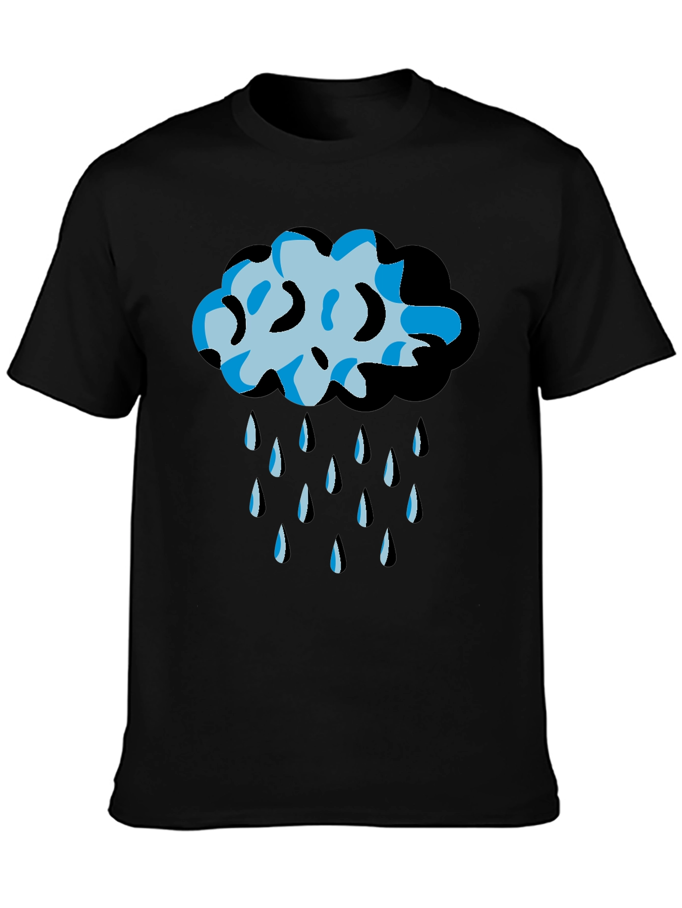 Rain Cloud Graphic Tee - Black Unisex T-Shirt