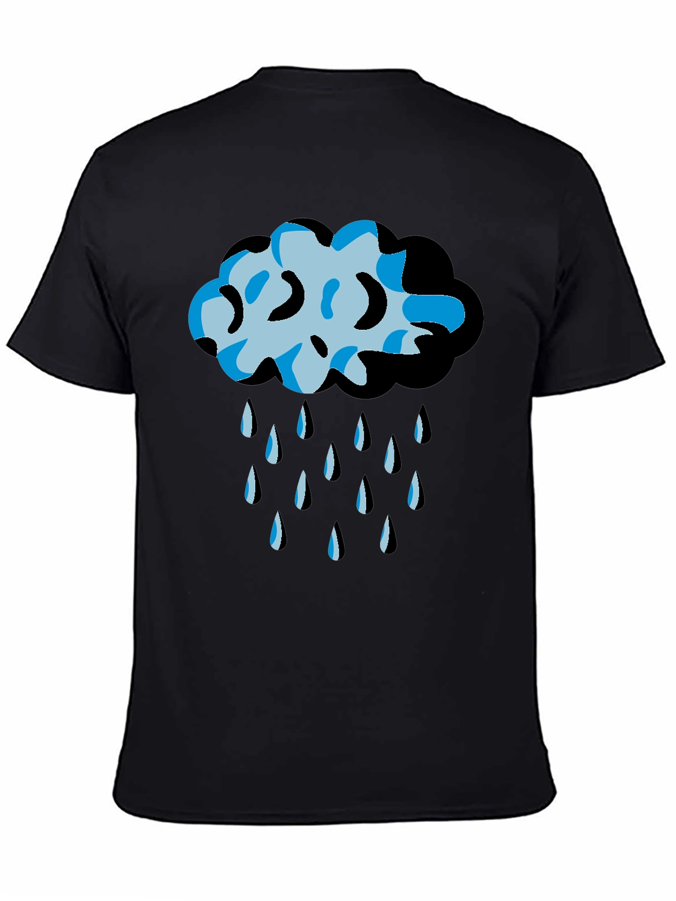 Rain Cloud Graphic Tee - Black Unisex T-Shirt