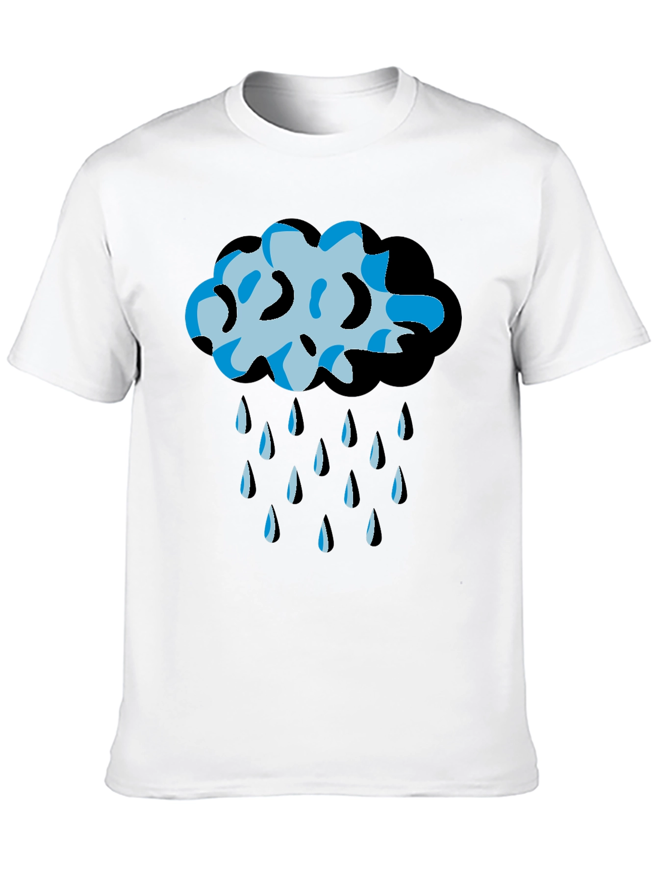 Rain Cloud Graphic Tee - Black Unisex T-Shirt