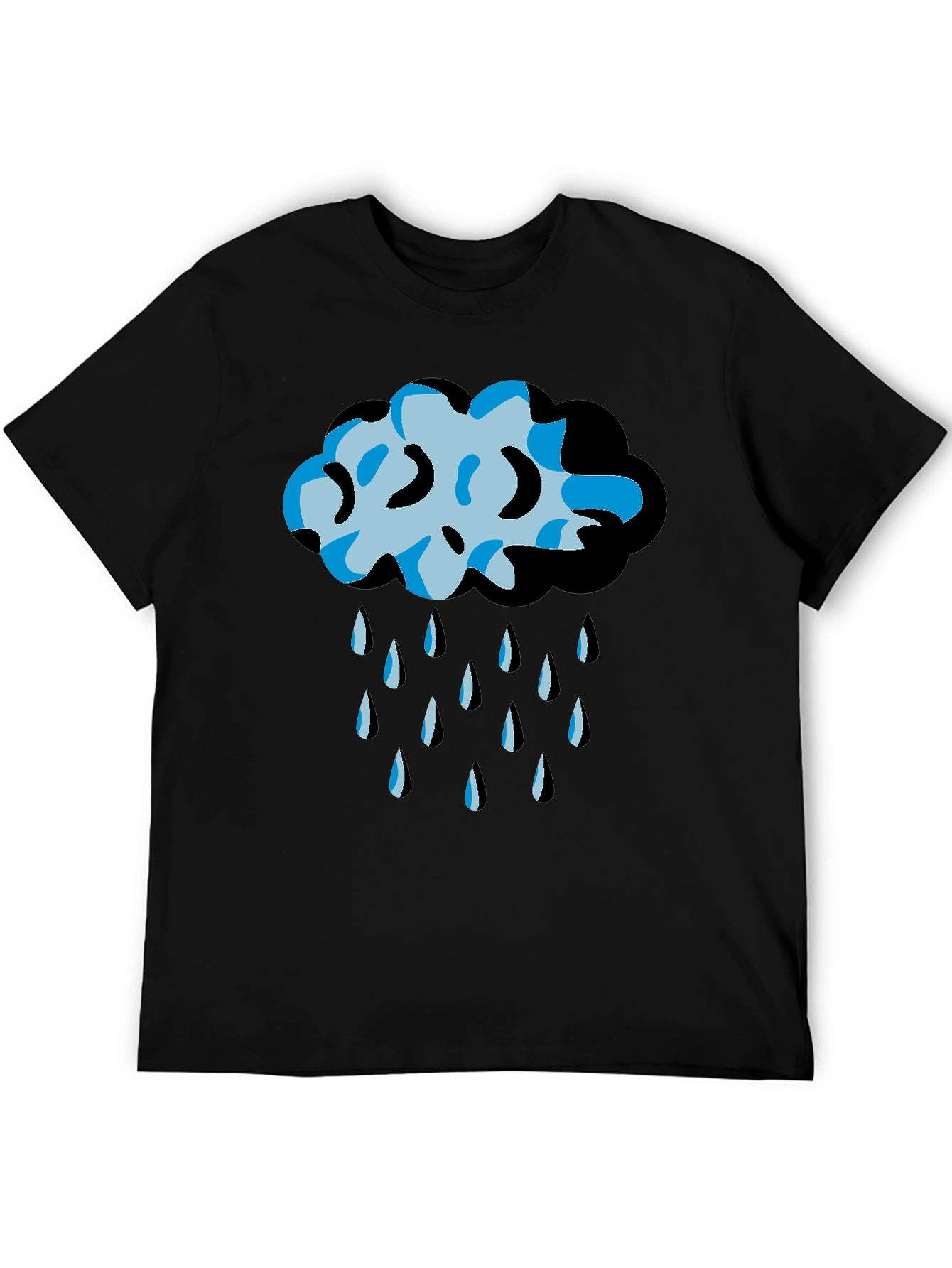 Rain Cloud Graphic Tee - Black Unisex T-Shirt