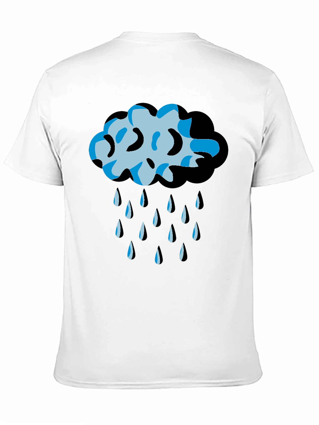 Rain Cloud Graphic Tee - Black Unisex T-Shirt