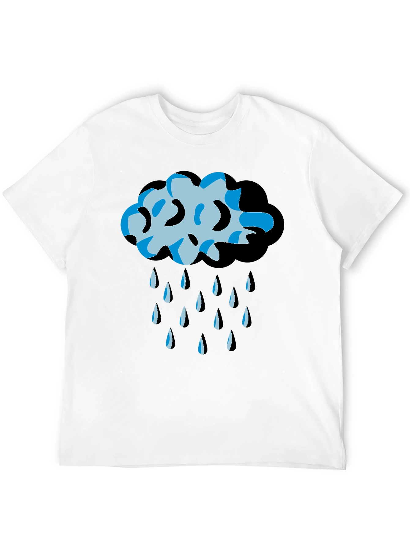 Rain Cloud Graphic Tee - Black Unisex T-Shirt