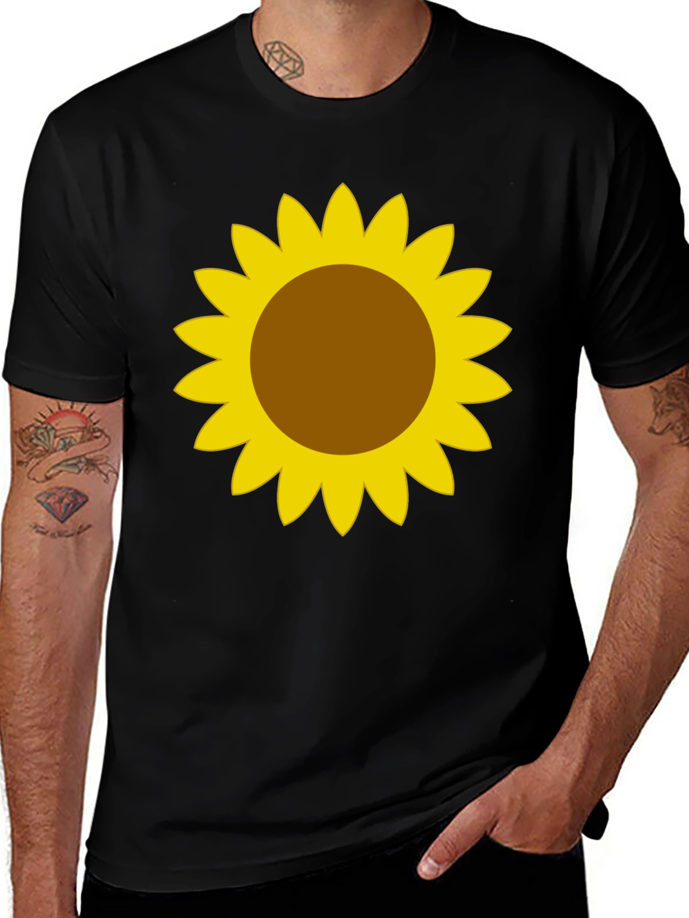 Sunflower Graphic Tee - Mens Black T-Shirt