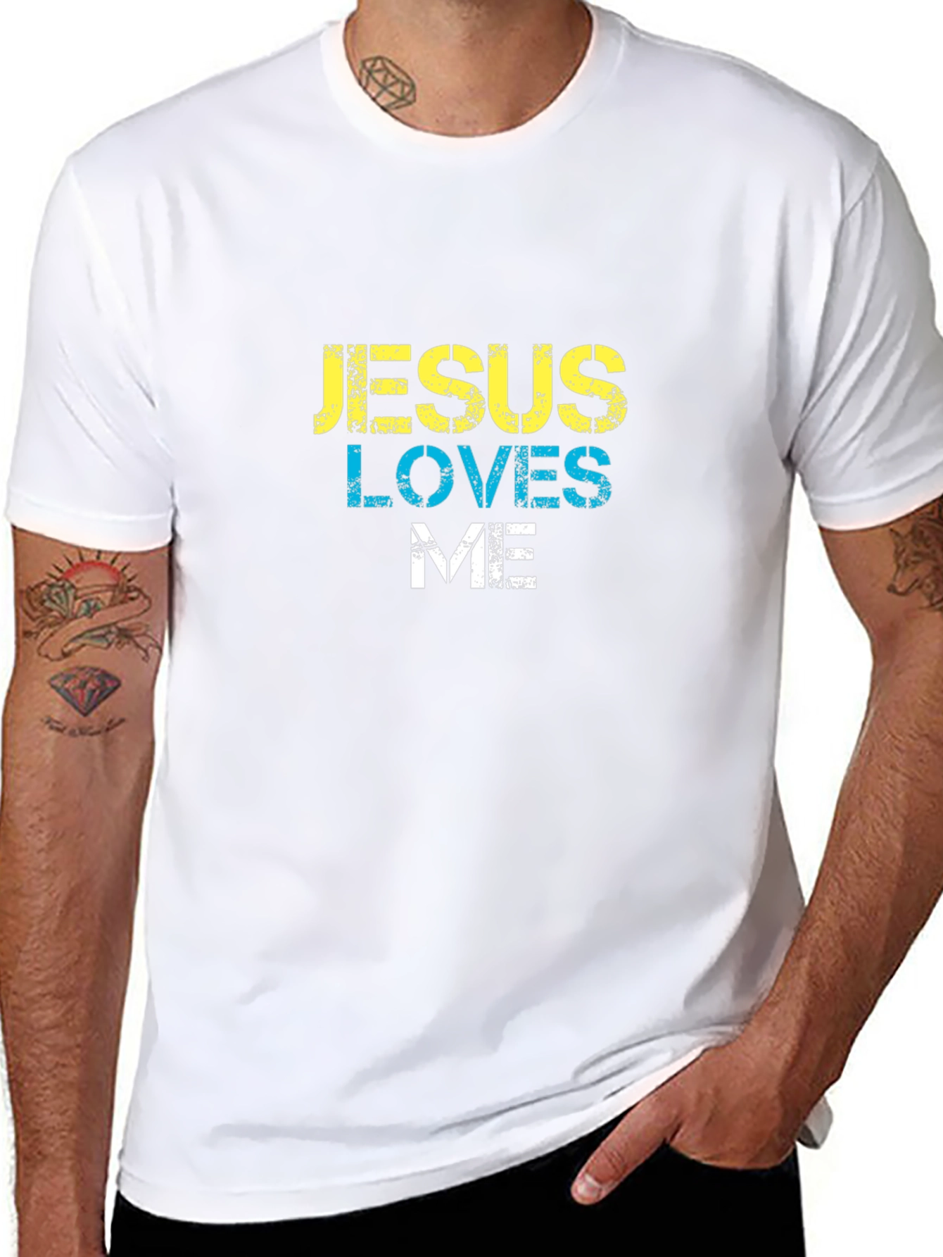 Jesus Loves Me Black T-Shirt