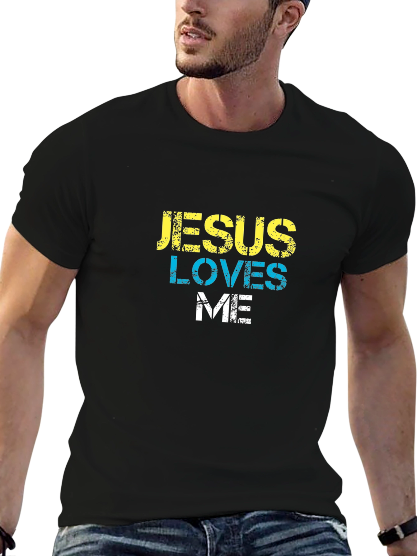 Jesus Loves Me Black T-Shirt