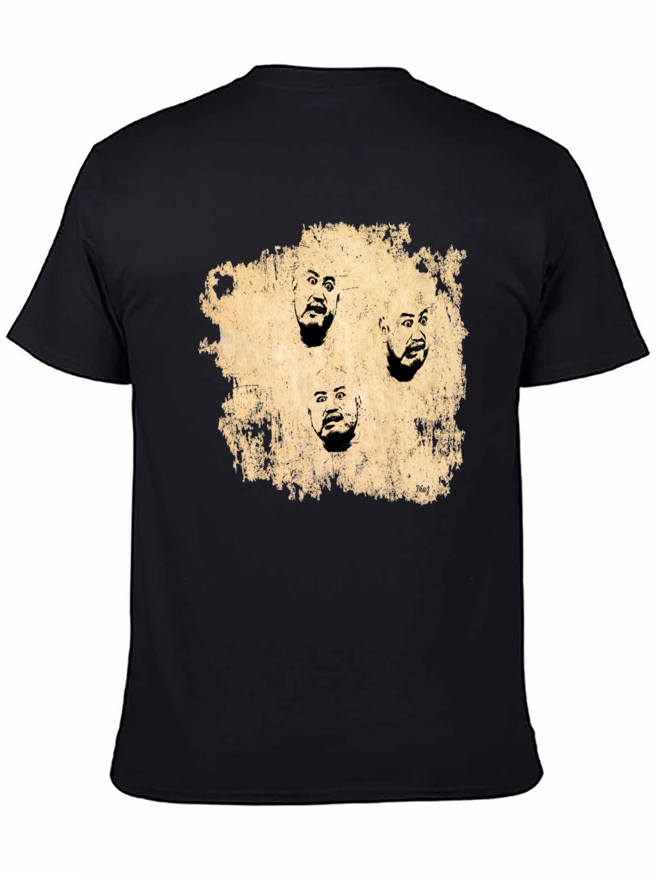Expressionist Faces Graphic Tee - Black
