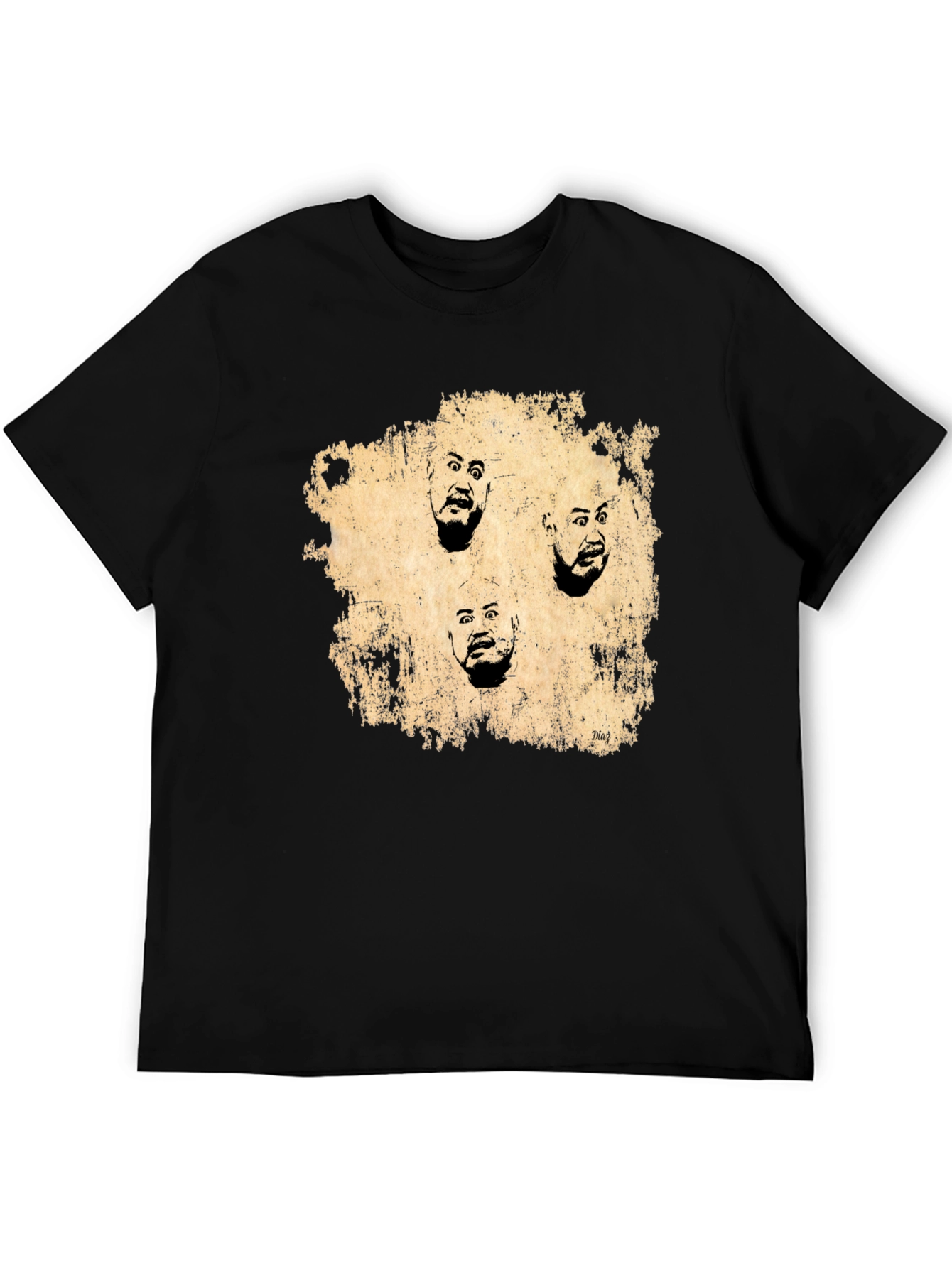 Expressionist Faces Graphic Tee - Black