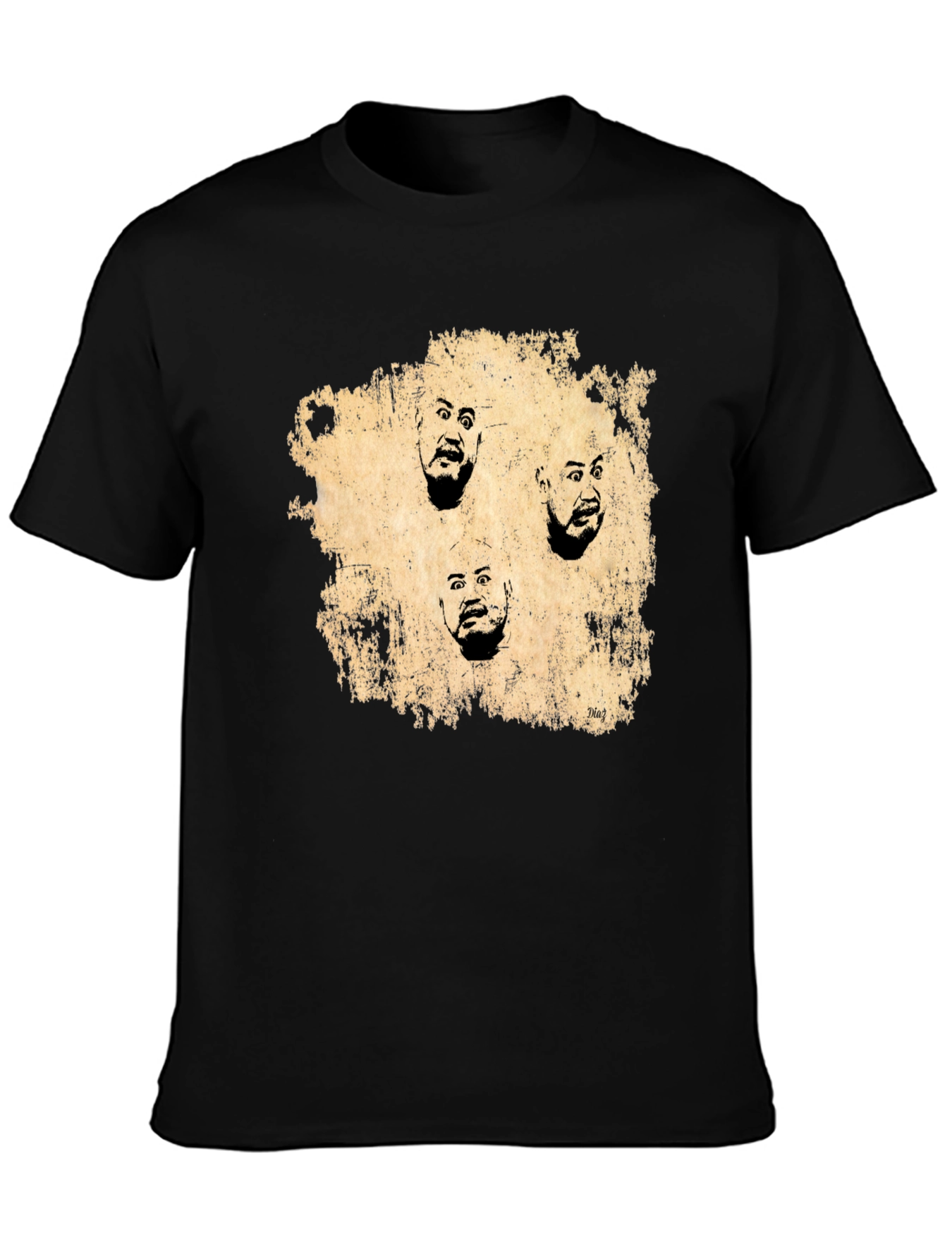 Expressionist Faces Graphic Tee - Black