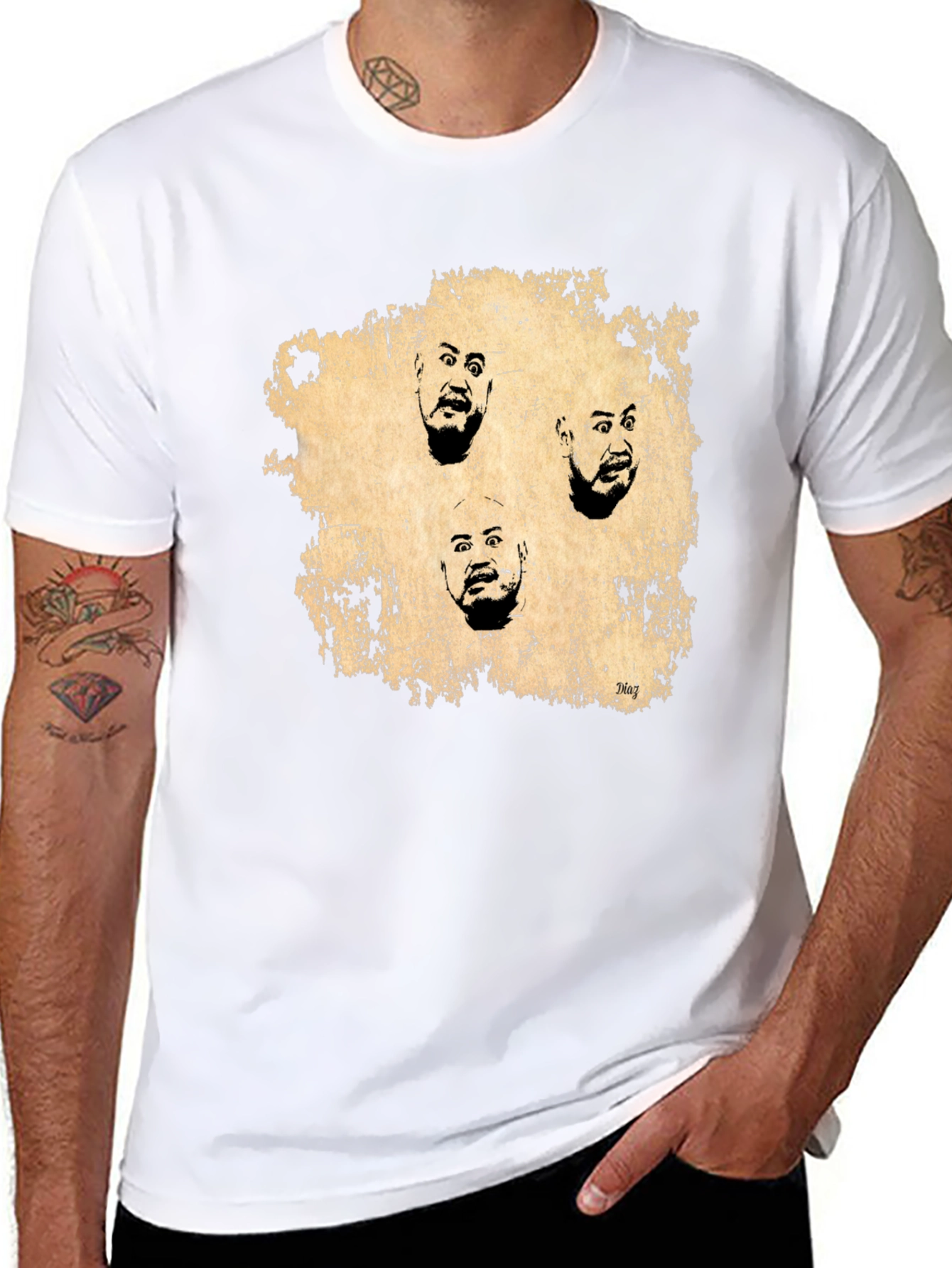 Expressionist Faces Graphic Tee - Black